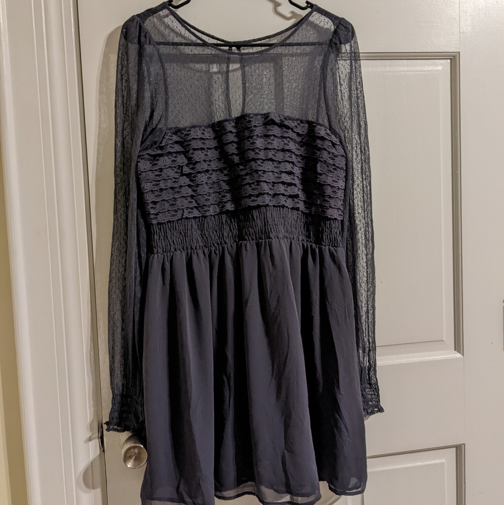 Free People gently used long sleeve lace dress size 12